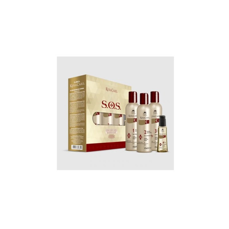 KeraCare SOS Hair Reconstructor Treatment Recovery Resistance Kit 4 Itens - Avlon Beautecombeleza.com