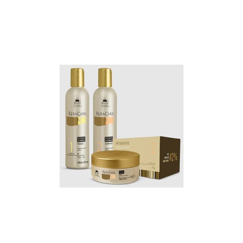 KeraCare Intensive Restorative Kit 3 Itens - Avlon Beautecombeleza.com KeraCare Intensive Restorative Kit 3 Itens - Avlon Beautecombeleza.com