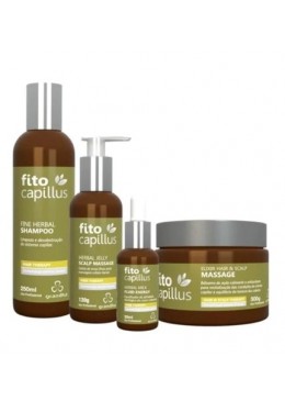 Fito Capillus Herbal Pepper Camphor Eucalyptus Scalp Therapy 4 Itens - Grandha Beautecombeleza.com