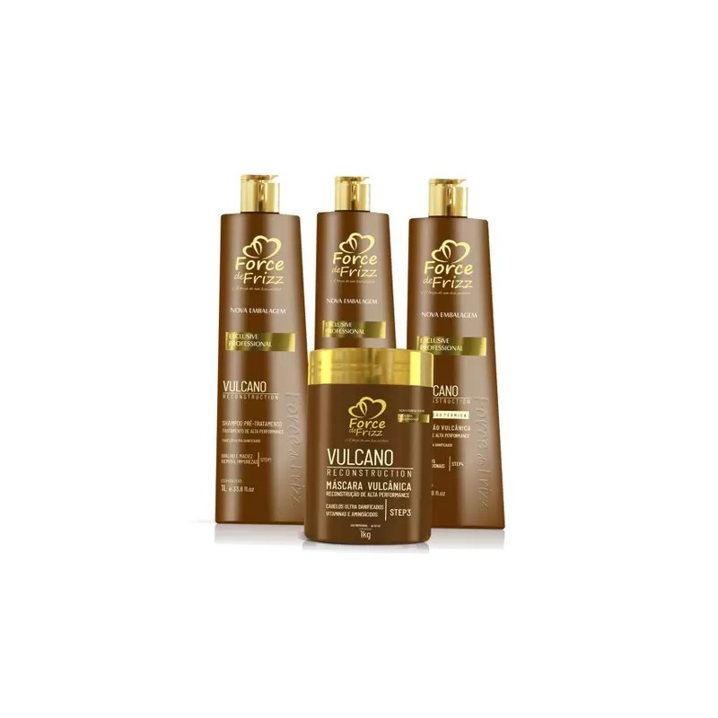 Kit Reconstruction Vulcano Cautérisation Capillaire 4 Étape - Force de Frizz Beautecombeleza.com Kit Reconstruction Vulcano Cautérisation Capillaire 4 Étape - Force de Frizz Beautecombeleza.com