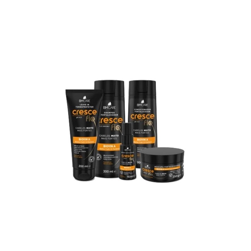 Cresce Fio Hair Growth Treatment Home Care Maintenance Kit 5 Itens - Barrominas Beautecombeleza.com