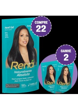 Henê Rená Preto Azulado  Kit 22 - Embelleze Beautecombeleza.com