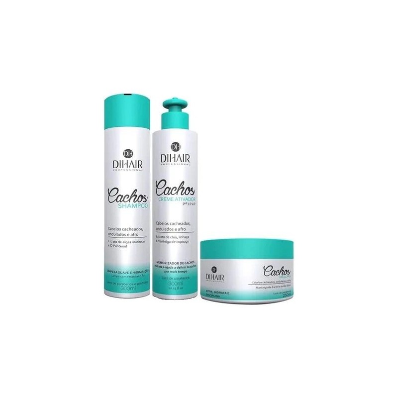 Cachos Perfeitos Kit 3 itens - Dihair 
 Beautecombeleza.com