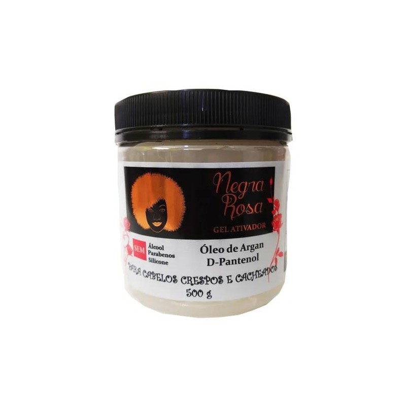 Gel Ativador de Cacho 500g - Negra Rosa Beautecombeleza.com Gel Ativador de Cacho 500g - Negra Rosa Beautecombeleza.com