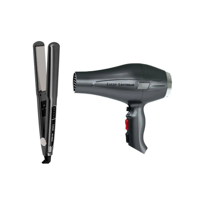 Extreme Titanium Straightener & Lizze Hair Drye 127V - Lizze 
 Beautecombeleza.com