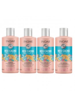 Meu Cacho Meu Crush Vegan Kit 4 Produits -  Inoar Beautecombeleza.com