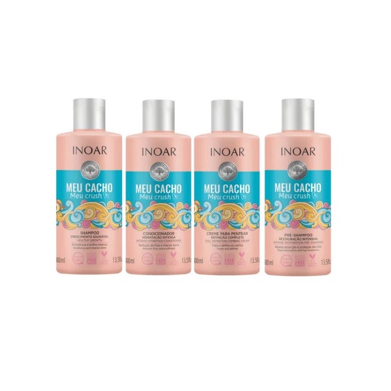 Meu Cacho Meu Crush Vegan Kit 4 Produits - Inoar Beautecombeleza.com Meu Cacho Meu Crush Vegan Kit 4 Produits - Inoar Beautecombeleza.com