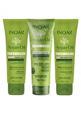 Argan Oil Thermoliss Bálsamo Trio Kit 3x240ml - Inoar Beautecombeleza.com