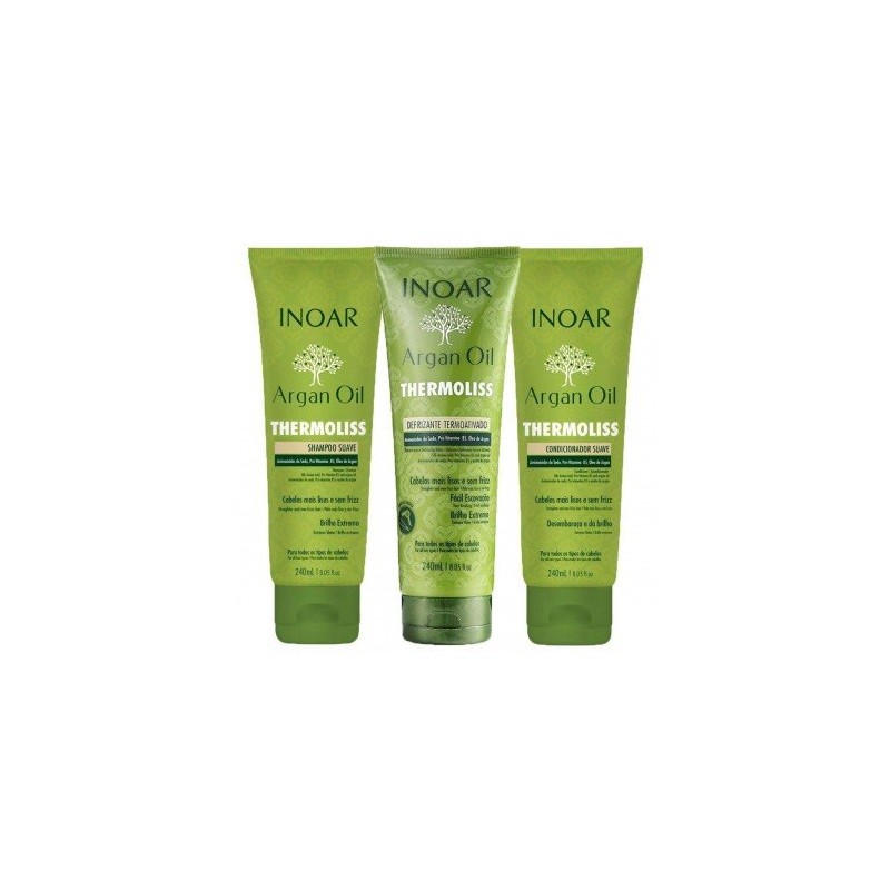 Argan Oil Thermoliss Bálsamo Trio Kit 3x240ml - Inoar Beautecombeleza.com