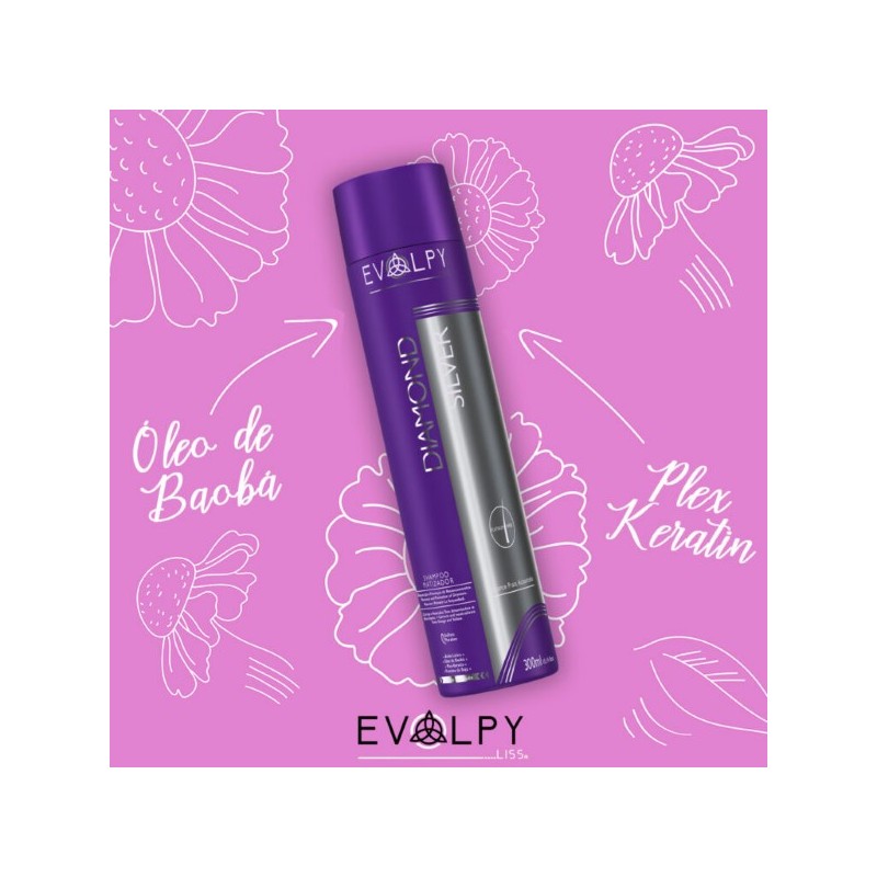 Shampoo Matizing Diamond Silver 300ml - Evolpy Liss Beautecombeleza.com Shampoo Matizing Diamond Silver 300ml - Evolpy Liss Beautecombeleza.com