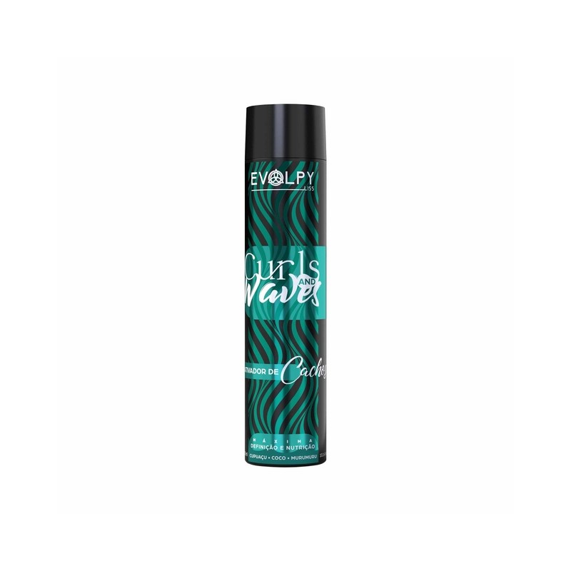 Ativador de Cachos Curls & Waves 300ml - Evolpy Liss Beautecombeleza.com Ativador de Cachos Curls & Waves 300ml - Evolpy Liss Beautecombeleza.com