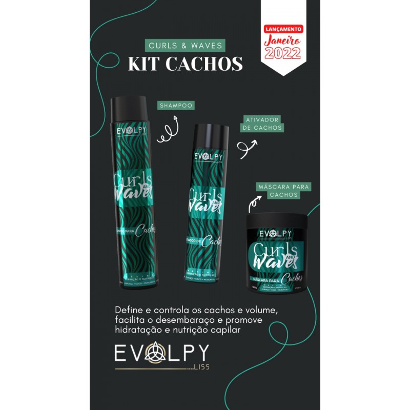 Curls & Waves Kit 3 - Evolpy Liss Beautecombeleza.com Curls & Waves Kit 3 - Evolpy Liss Beautecombeleza.com