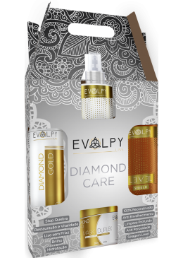 Diamond Gold +  Level  Spray + Keratin Nutritif  Kit 4 - Evolpy Liss Beautecombeleza.com