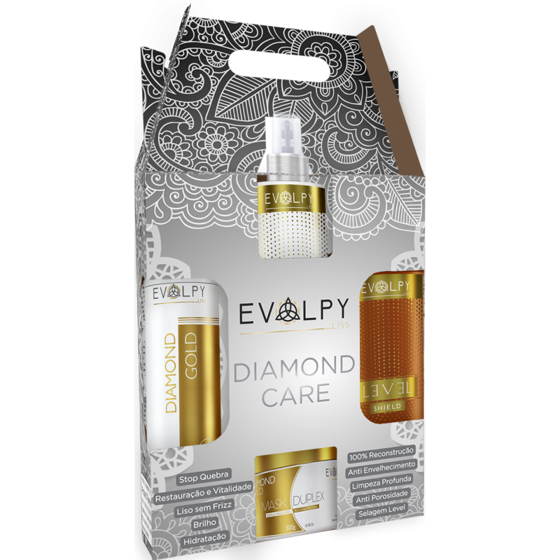Diamond Gold + Level Spray + Keratin Nutritif Kit 4 - Evolpy Liss Beautecombeleza.com Diamond Gold + Level Spray + Keratin Nutritif Kit 4 - Evolpy Liss Beautecombeleza.com