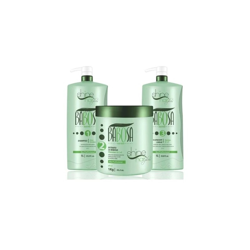 Babosa Aloès Détox Capillaire Kit 3x1 - Shine Hair Babosa Aloès Détox Capillaire Kit 3x1 - Shine Hair