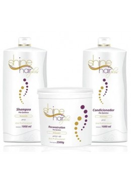 Pós-Químico Reconstrucao Kit 3 Itens - Shine Hair Beautecombeleza.com