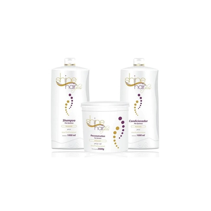 Pós-Químico Reconstrucao Kit 3 Itens - Shine Hair Beautecombeleza.com Pós-Químico Reconstrucao Kit 3 Itens - Shine Hair Beautecombeleza.com