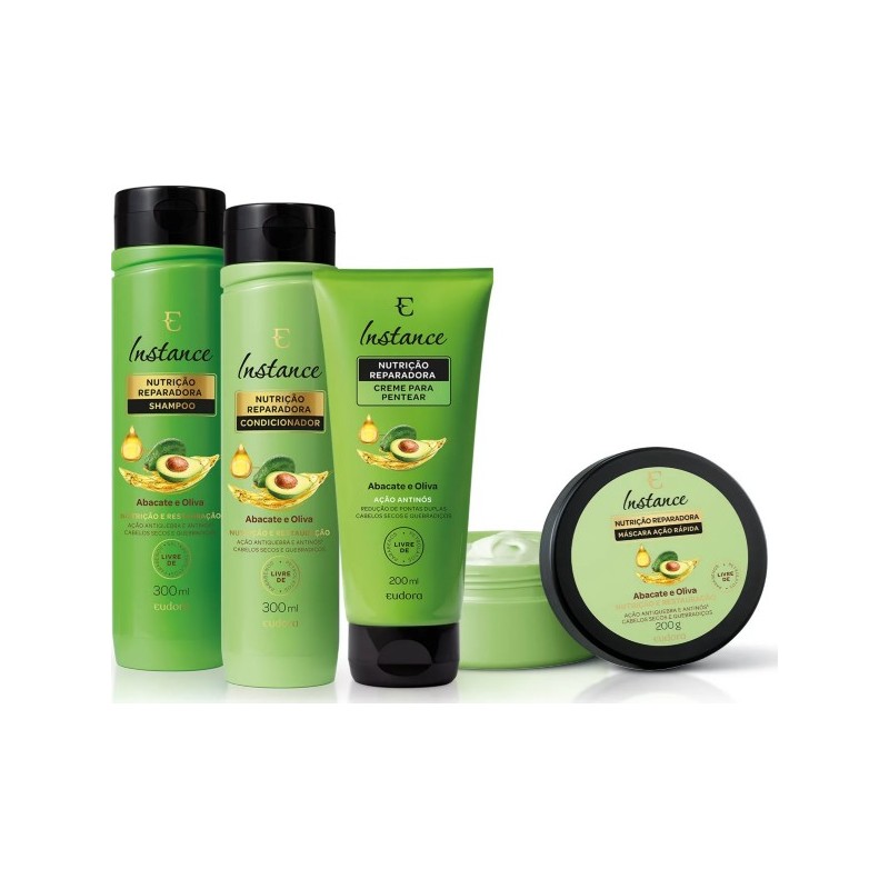 Abacate Oliva Instance Cheveux Nourris  Kit 4 Itens - Eudora Beautecombeleza.com