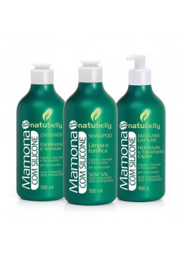 Mamona com Silicone Hidratação Kit 3 - Natubelly Cosméticos Beautecombeleza.com