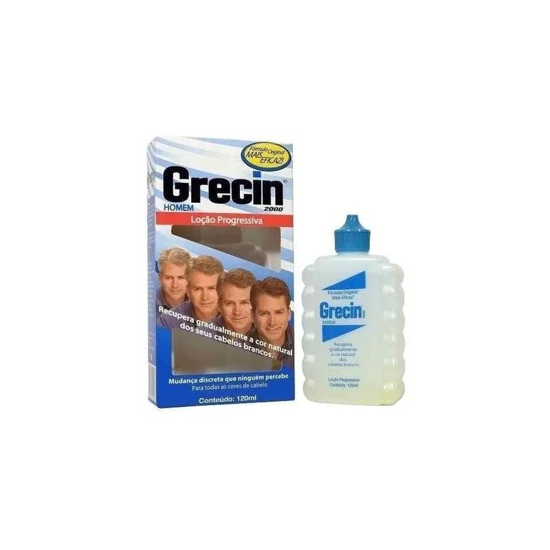 Grecin 2000 Homem Loção Progressiva 120ml - Grecin  Beautecombeleza.com