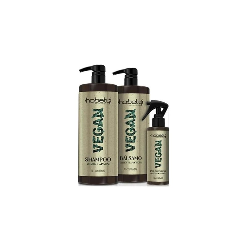 Vegan Damaged Hair Antioxidant Protection Smoothing Treatment Kit 3 Itens - Hobety Beautecombeleza.com