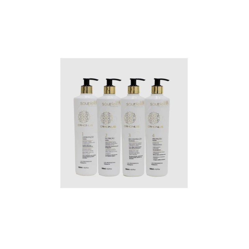 Chronus Hidratação Nutrição e Reconstrução Kit 4x500ml - Souple Liss Beautecombeleza.com