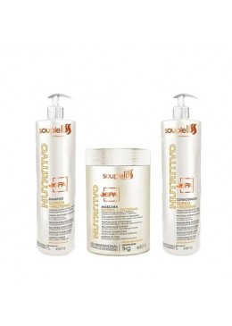 Nourishing Spa Nutritivo Damaged Dry Hair Quinoa Proteins Treatment Kit 3x1l - Souple Liss Beautecombeleza.com