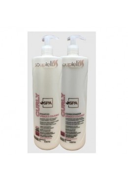 SPA Curly Curls Maintenance Dry Hair Softness Hydration Treatment Kit 2x1L - Souple Liss Beautecombeleza.com