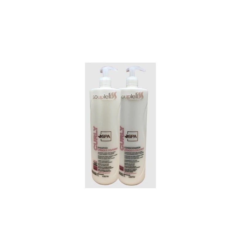 SPA Curly Curls Maintenance Dry Hair Softness Hydration Treatment Kit 2x1L - Souple Liss Beautecombeleza.com