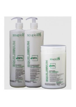 SPA Equilibrium Oil Control Freshness Hydration Oily Hair Treatment Kit 3x1 - Souple Liss Beautecombeleza.com