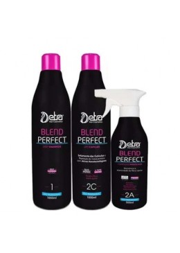 Blend Perfect Protein Complex Progressive Brush Hair Straightening Kit 3 Itens - Detra Beautecombeleza.com