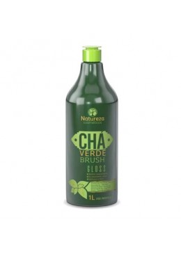 Green Tea CBD Oil  Instant Shine Anti Frizz Treatment Brush Gloss 1L - Natureza Cosmetics Beautecombeleza.com