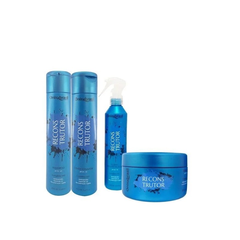 Reconstruction Rebuilding Recovery Damaged Hair Treatment Kit 4 Itens - Onixx Beautecombeleza.com