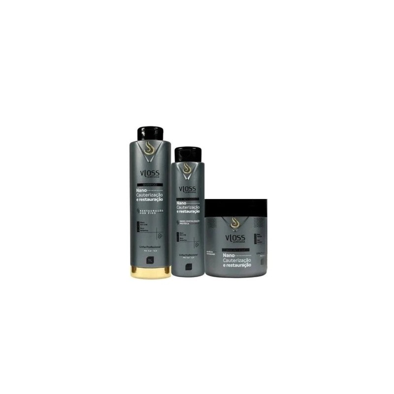 Nano Cauterizaçao Kit 3 Itens - Vloss Beautecombeleza.com