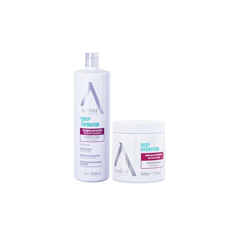 Deep Hydration Nutritivo Extrato de Açaí Kit 2 Itens - Agilise Professional Beautecombeleza.com Deep Hydration Nutritivo Extrato de Açaí Kit 2 Itens - Agilise Professional Beautecombeleza.com