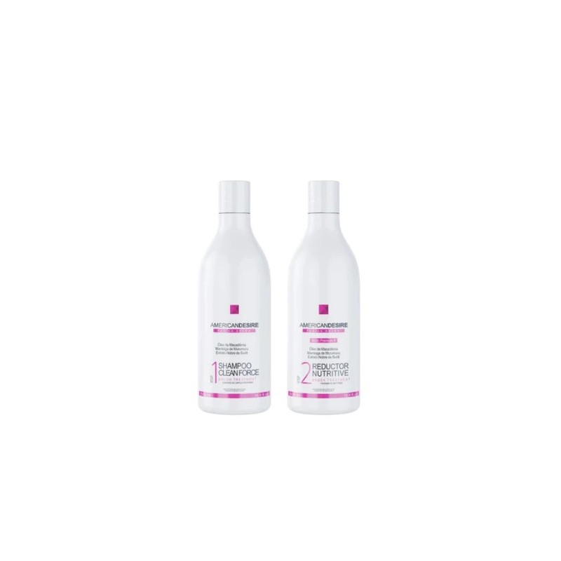 Fusion Réducteur Lissage Sans Formaldéhyde Kit 2x500ml - American Desire Beautecombeleza.com