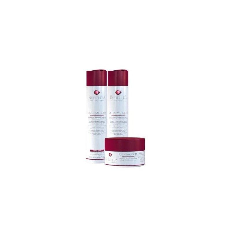 Extreme Care Hair Reconstruction Resistance Moisturizing Kit 3 Itens - Rubelita Beautecombeleza.com Extreme Care Hair Reconstruction Resistance Moisturizing Kit 3 Itens - Rubelita Beautecombeleza.com