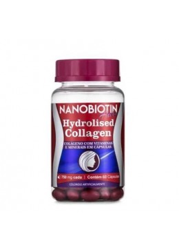 Nanobiotin Hair Suplemento Hydrolised Collagen 60x750mg Caps. - Nanovin A Beautecombeleza.com
