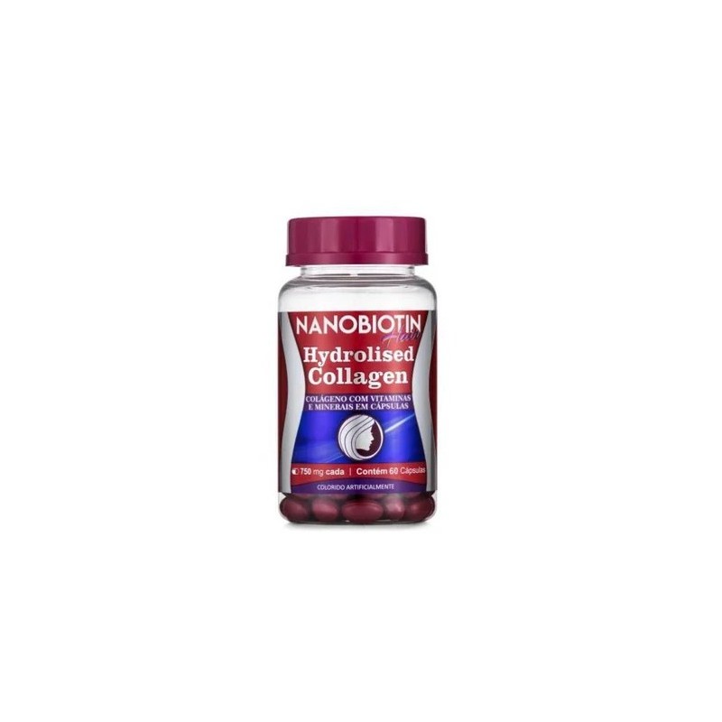 Nanobiotin Hair Supplement Hydrolised Collagen 60x750mg Caps. - Nanovin A Beautecombeleza.com