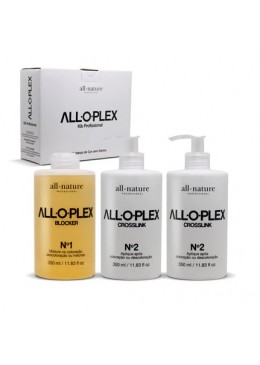 Ampolas Alloplex Blocker Bloqueador De Danos Kit 3x350ml  - All Nature  Beautecombeleza.com