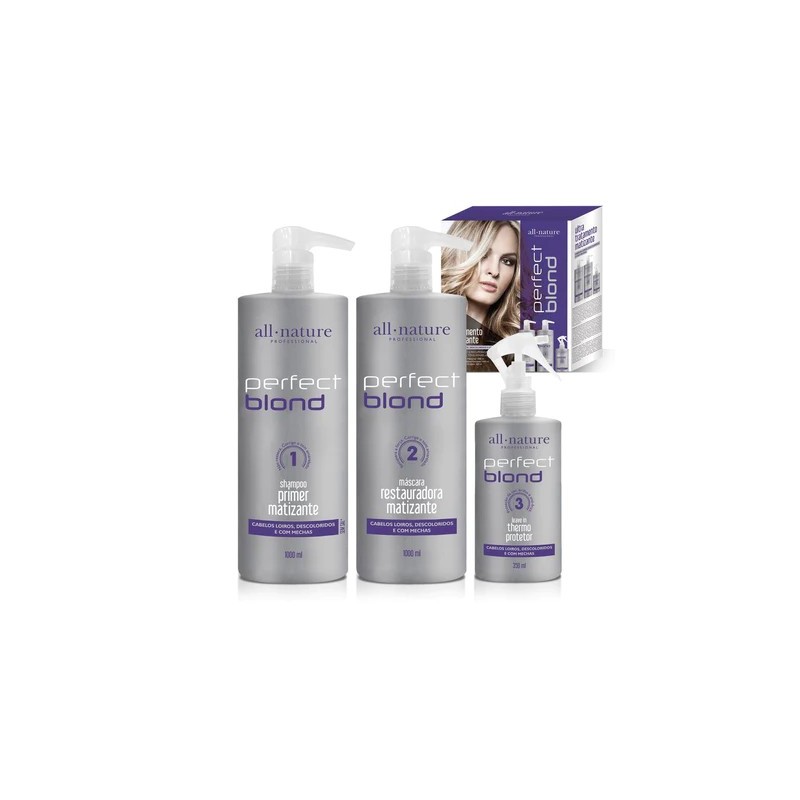 Perfect Blond Réparateur Blond Parfait Thermo Protecteur Kit 3 Prod. - All Nature Beautecombeleza.com