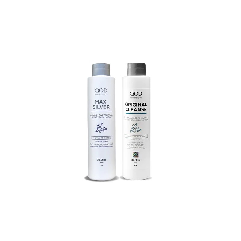 QOD Max Silver e Original Cleanse Kit 2x1L - QOD Beautecombeleza.com