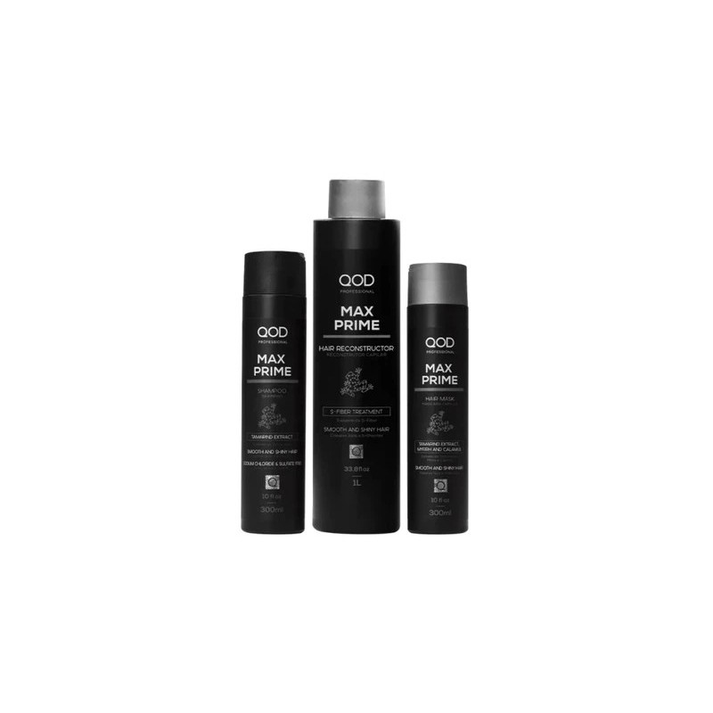 Max Prime Pro Smooth Shiny Hair Reconstruction Treatment Kit 3 Itens - QOD Beautecombeleza.com