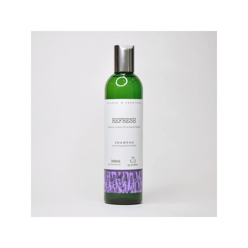 Refresh Oily Fragile Hair Treatment Lavender Mint Marigold Vegan Shampoo 300ml - Grandha Beautecombeleza.com