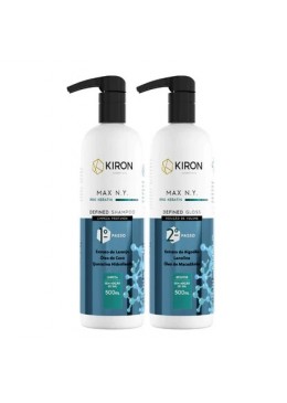 Escova Progressiva Defined Gloss Pro Keratin Max NY Kiron 2x500ml -  Kiron 
 Beautecombeleza.com