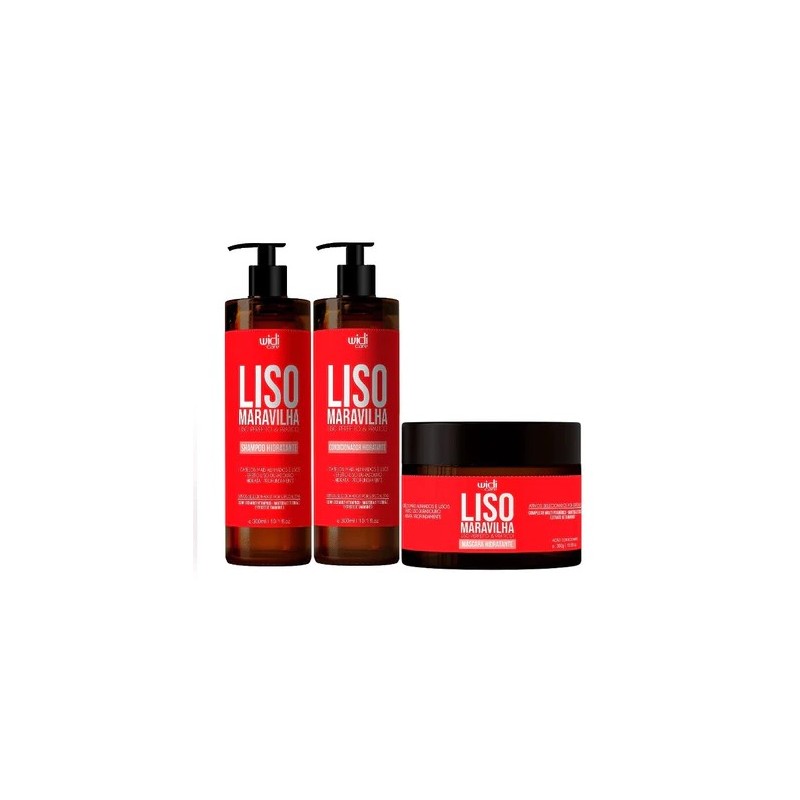 Liso Maravilha Home Care Kit 3x300 - Widi Care Beautecombeleza.com Liso Maravilha Home Care Kit 3x300 - Widi Care Beautecombeleza.com