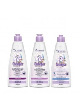 Cachinhos Natural Curls Boucles Cheveux des Enfants Vegan Kit 3x300ml - Arvensis Beautecombeleza.com