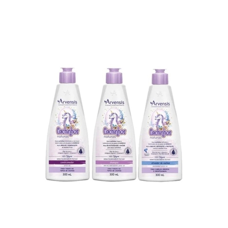 Cachinhos Natural Curls Boucles Cheveux des Enfants Vegan Kit 3x300ml - Arvensis Beautecombeleza.com Cachinhos Natural Curls Boucles Cheveux des Enfants Vegan Kit 3x300ml - Arvensis Beautecombeleza.com