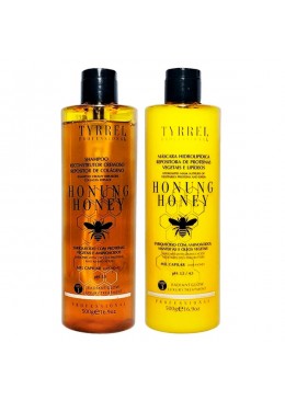 Honung Honey Traitement Capillaire au Miel Kit 2x500g - Tyrrel Beautecombeleza.com