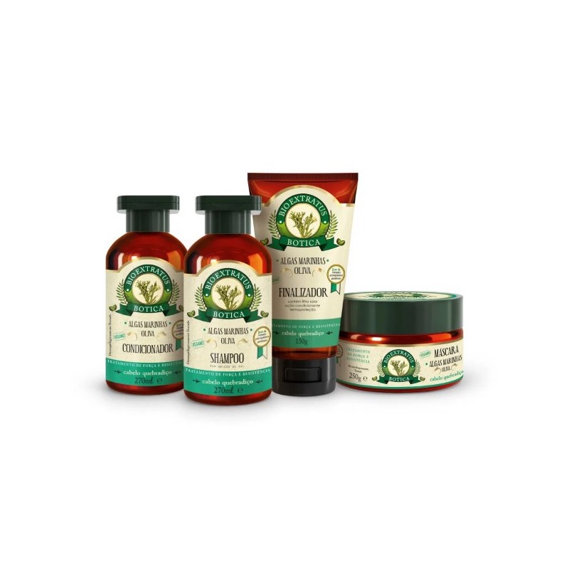 Botica Algas Algae Brittle Hair Strengthening Treatment Kit 4 Itens - Bio Extratus Beautecombeleza.com Botica Algas Algae Brittle Hair Strengthening Treatment Kit 4 Itens - Bio Extratus Beautecombeleza.com